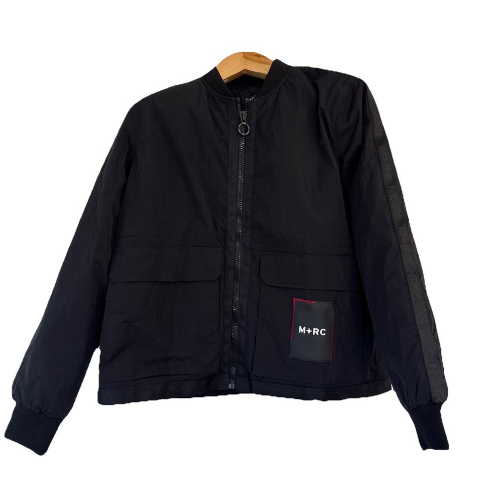 M+RC Noir Marche Noir Black Fly Bomber Jacket Mens Large